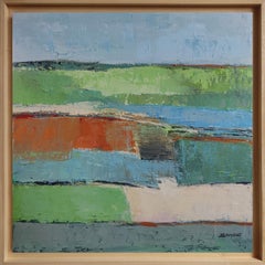 Nuances – Original Textured Abstract Landscape Oil Painting by French Artist