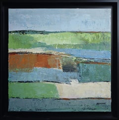 Nuances – Original Textured Abstract Landscape Oil Painting by French Artist