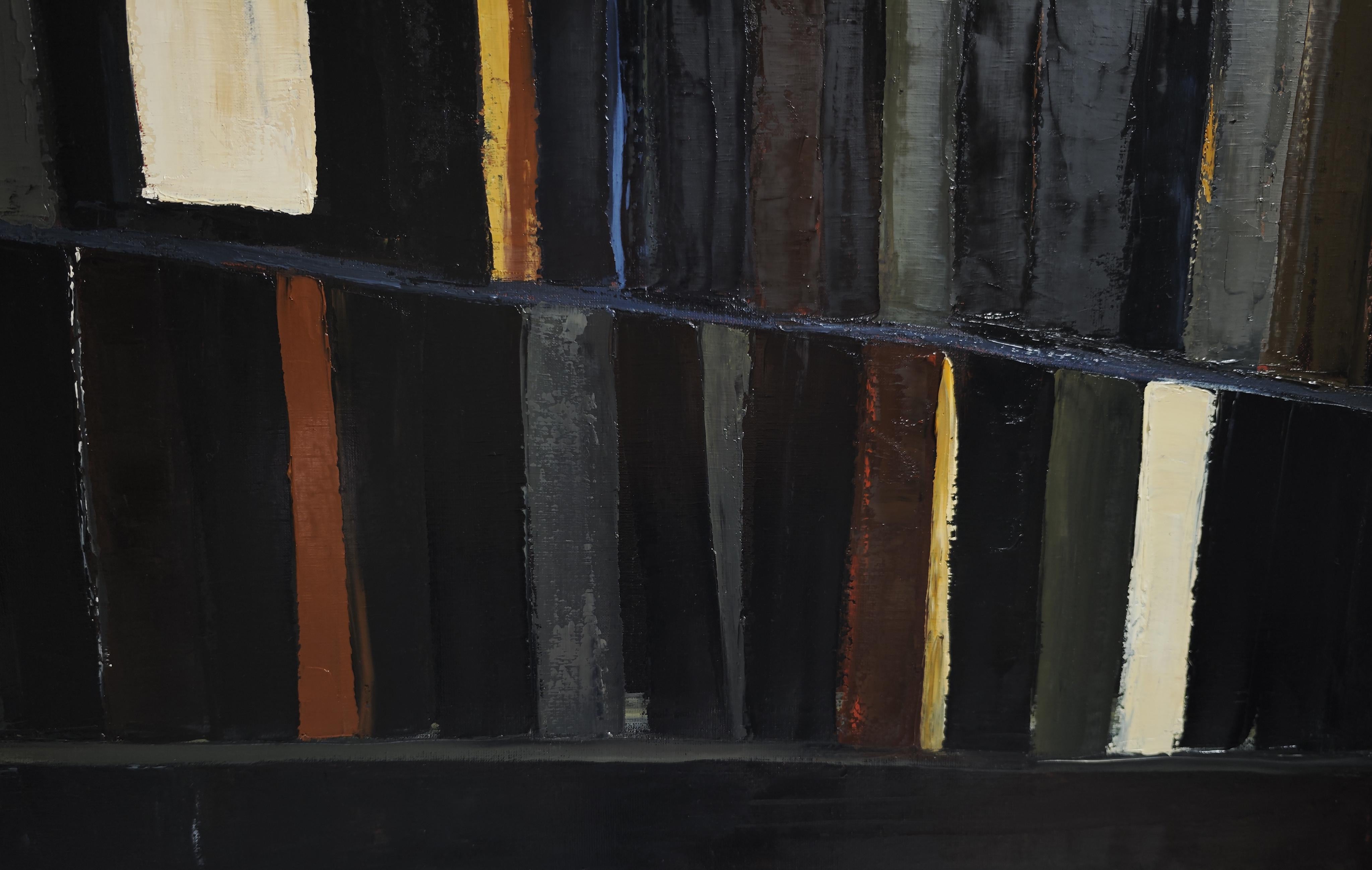 Obscura- Large Abstract Library – Oil on linen canvas –Contemporary, French art For Sale 9