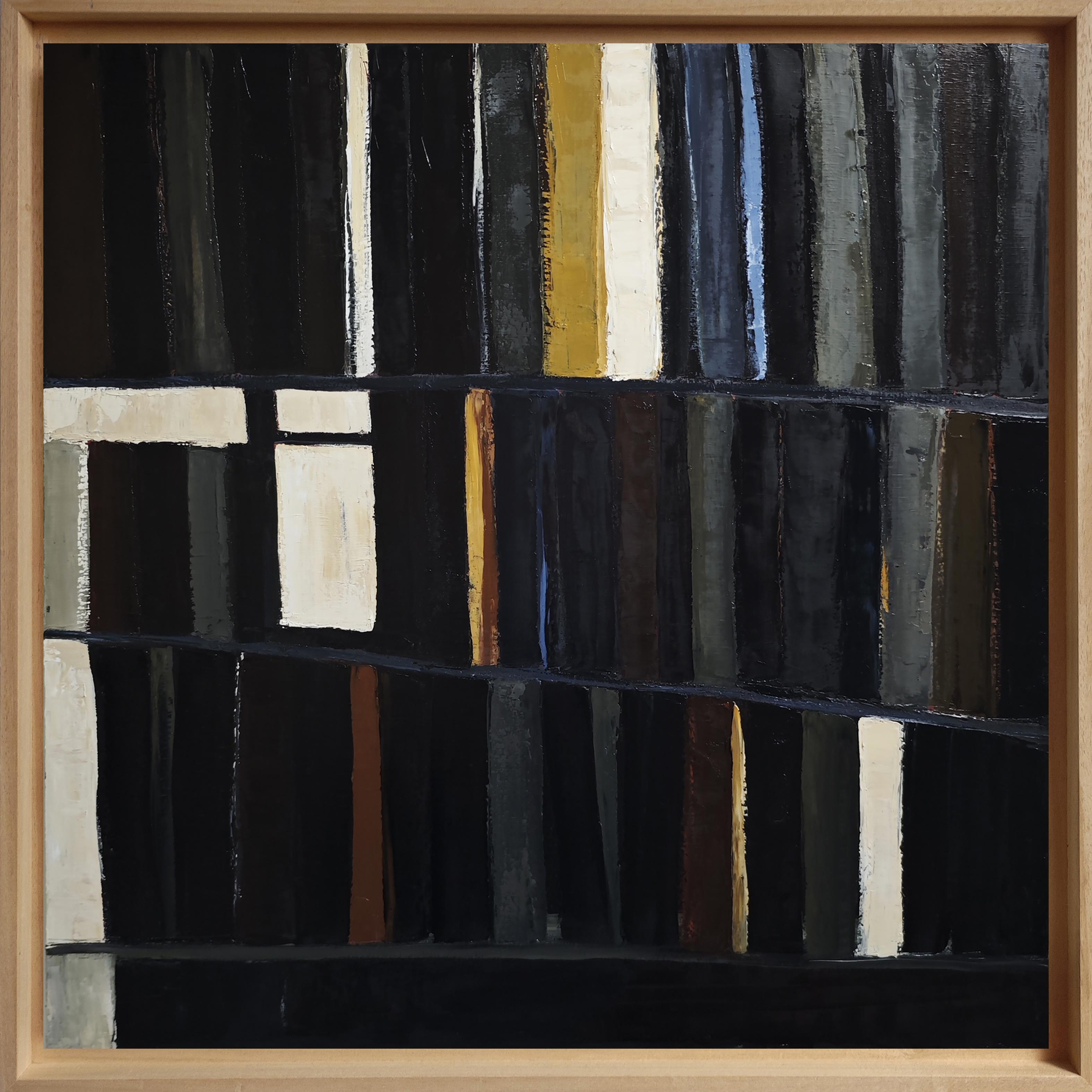 Obscura- Large Abstract Library – Oil on linen canvas –Contemporary, French art - Painting by SOPHIE DUMONT