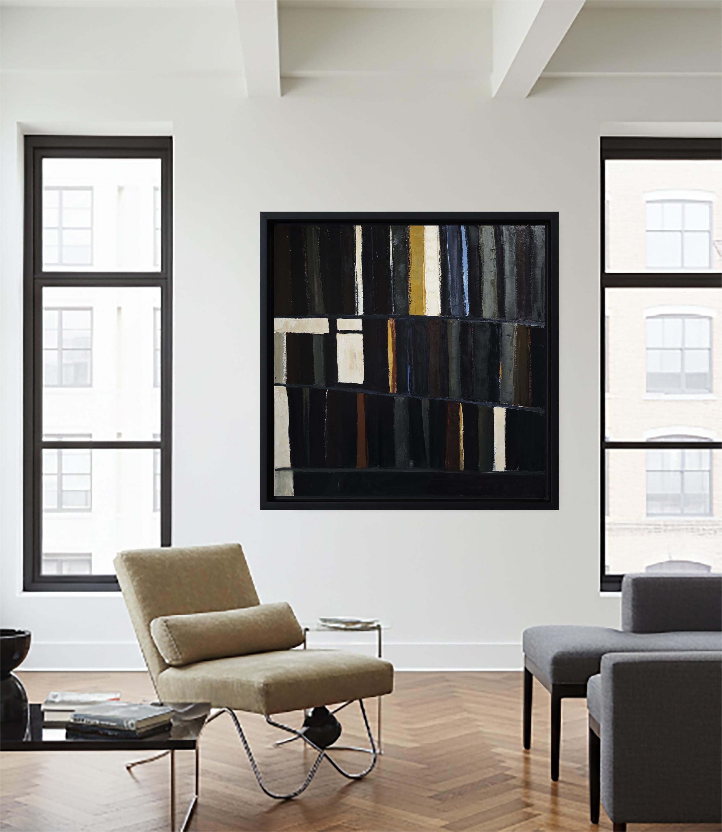 Obscura- Large Abstract Library – Oil on linen canvas –Contemporary, French art For Sale 1