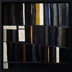 Obscura- Large Abstract Library – Oil on linen canvas –Contemporary, French art