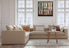 Letterario, Natura morta, Libri, Biblioteca, Francese, Espressionismo, Contemporaneo