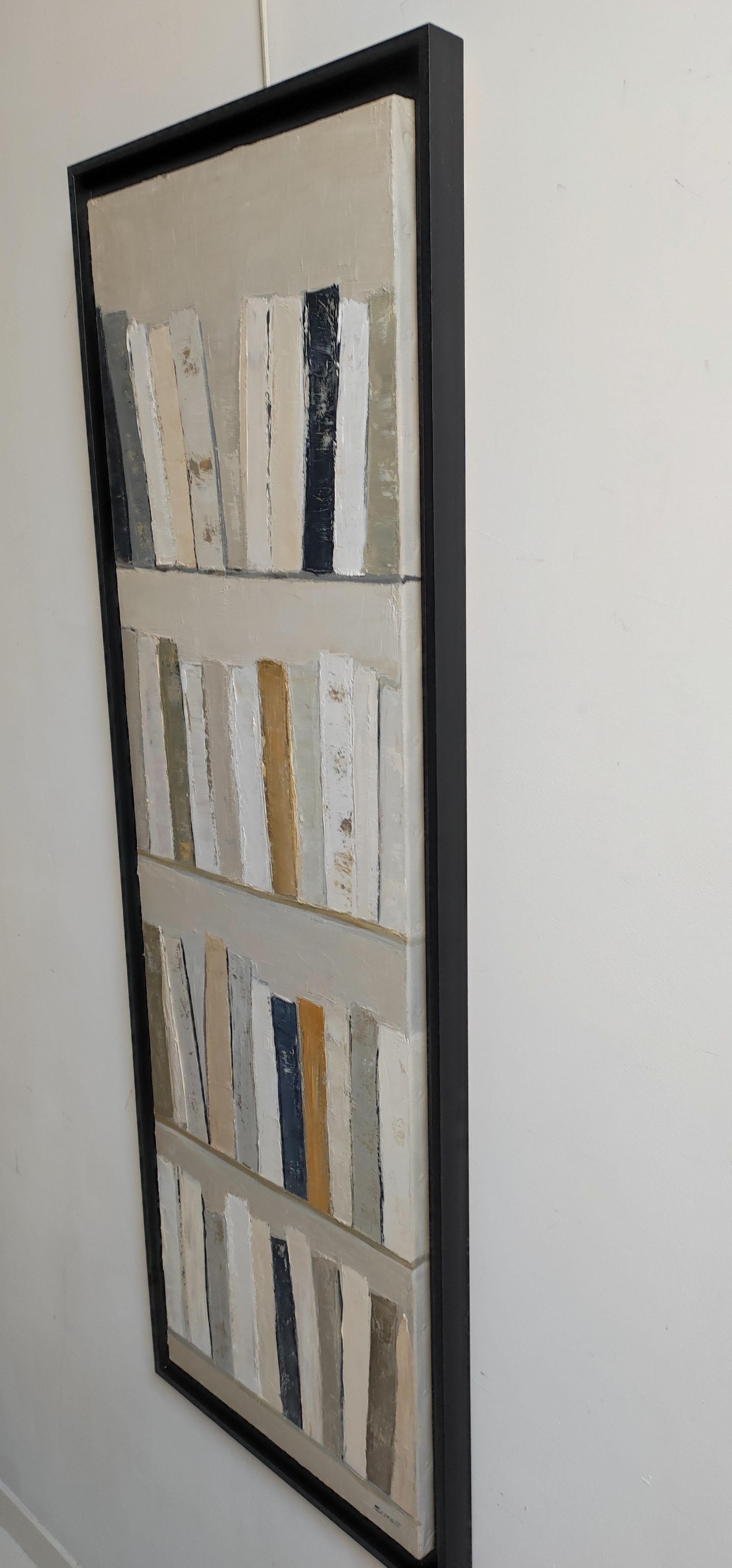 Pagine, Trittico, Astratto, Biblioteca, Libri, Espressionismo, Texture, Contemporaneo in vendita 7