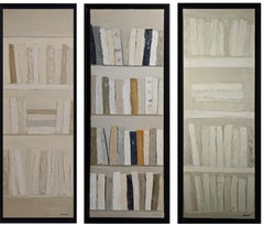 Páginas, Tríptico, Abstracto, Biblioteca, libros, Expresionismo, Textura, Contemporáneo