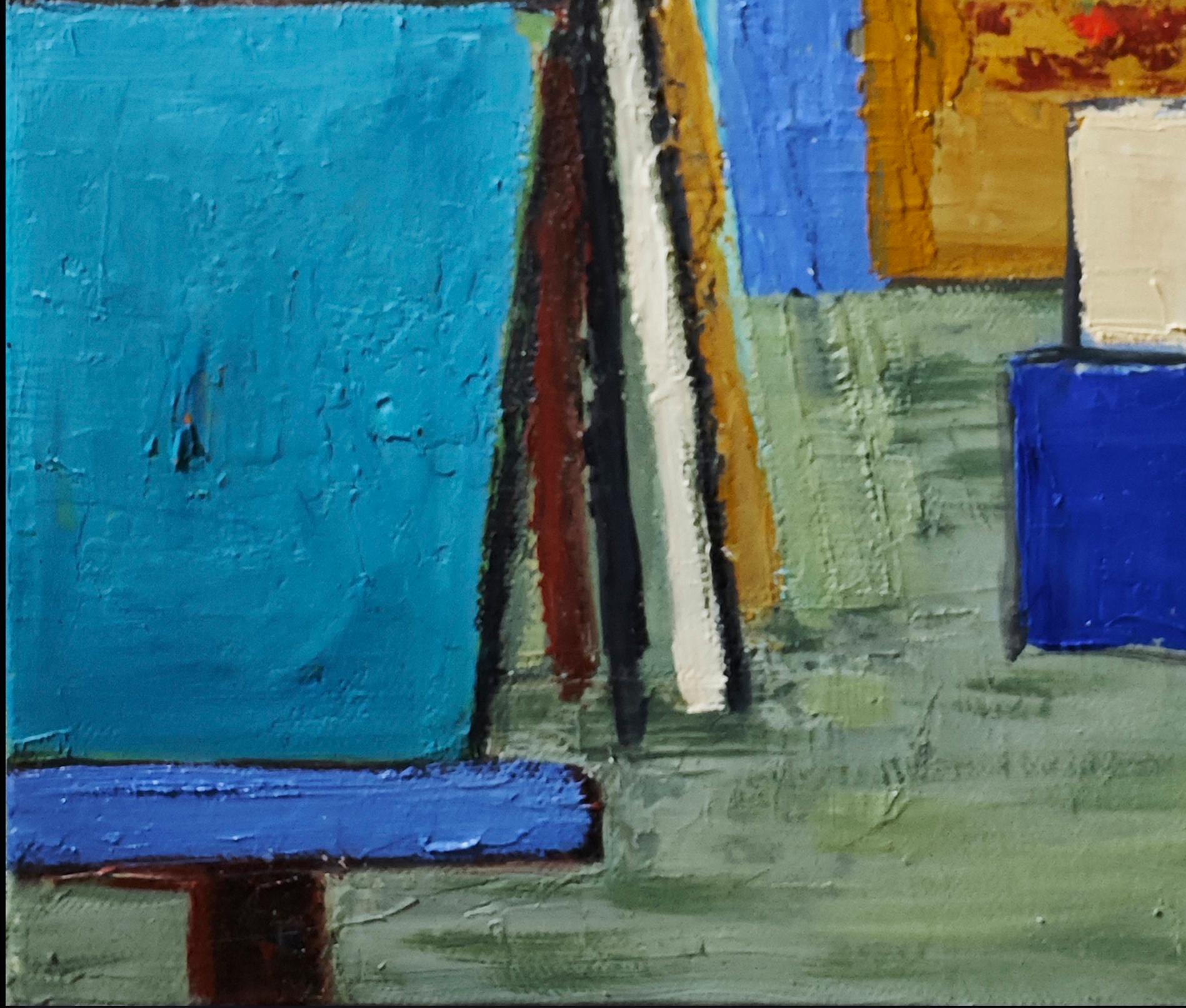 Palette d'atelier, Still life, Abstract studio, Expressionism, French artist For Sale 1