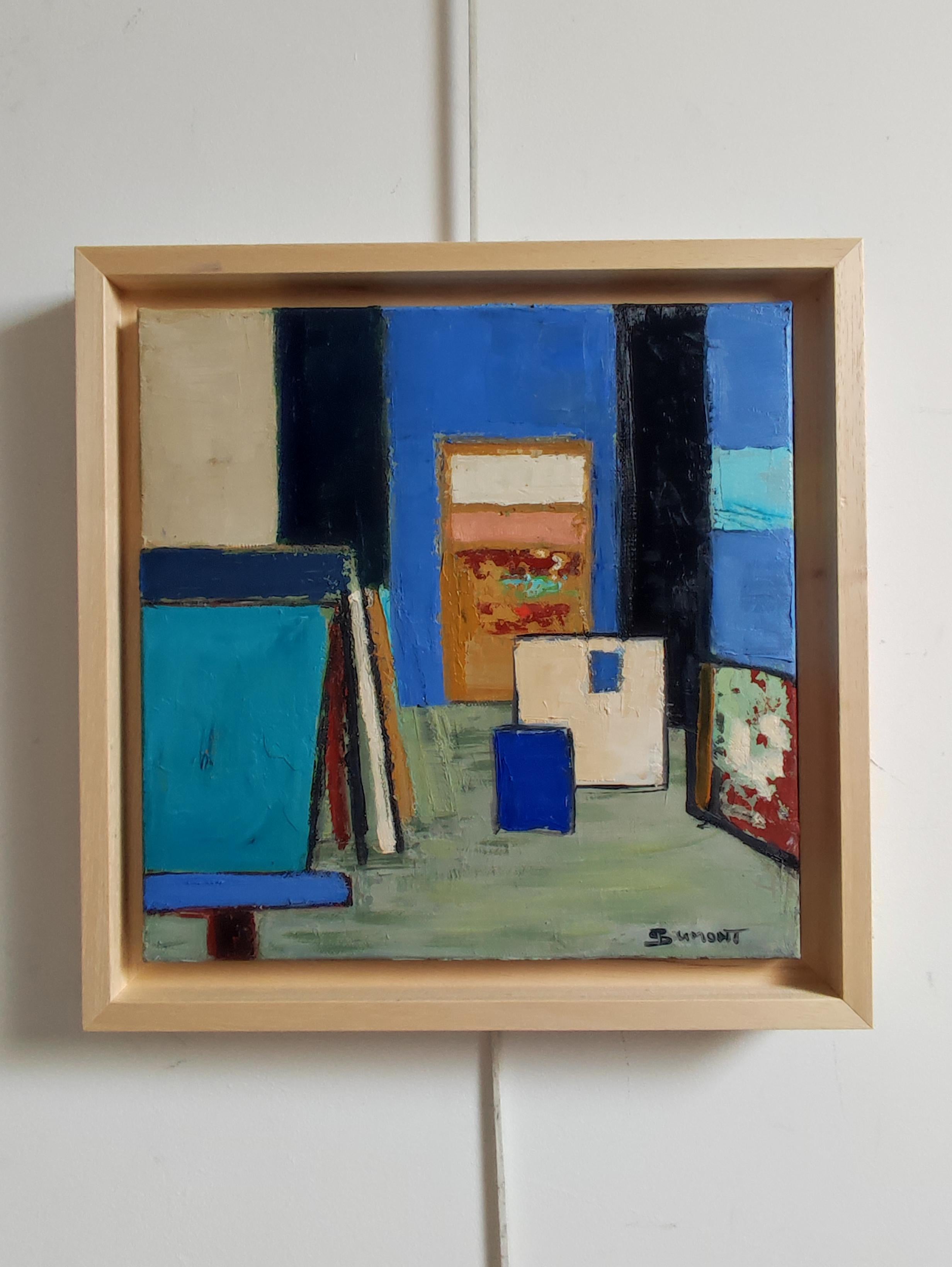 Palette d'atelier, Still life, Abstract studio, Expressionism, French artist For Sale 4