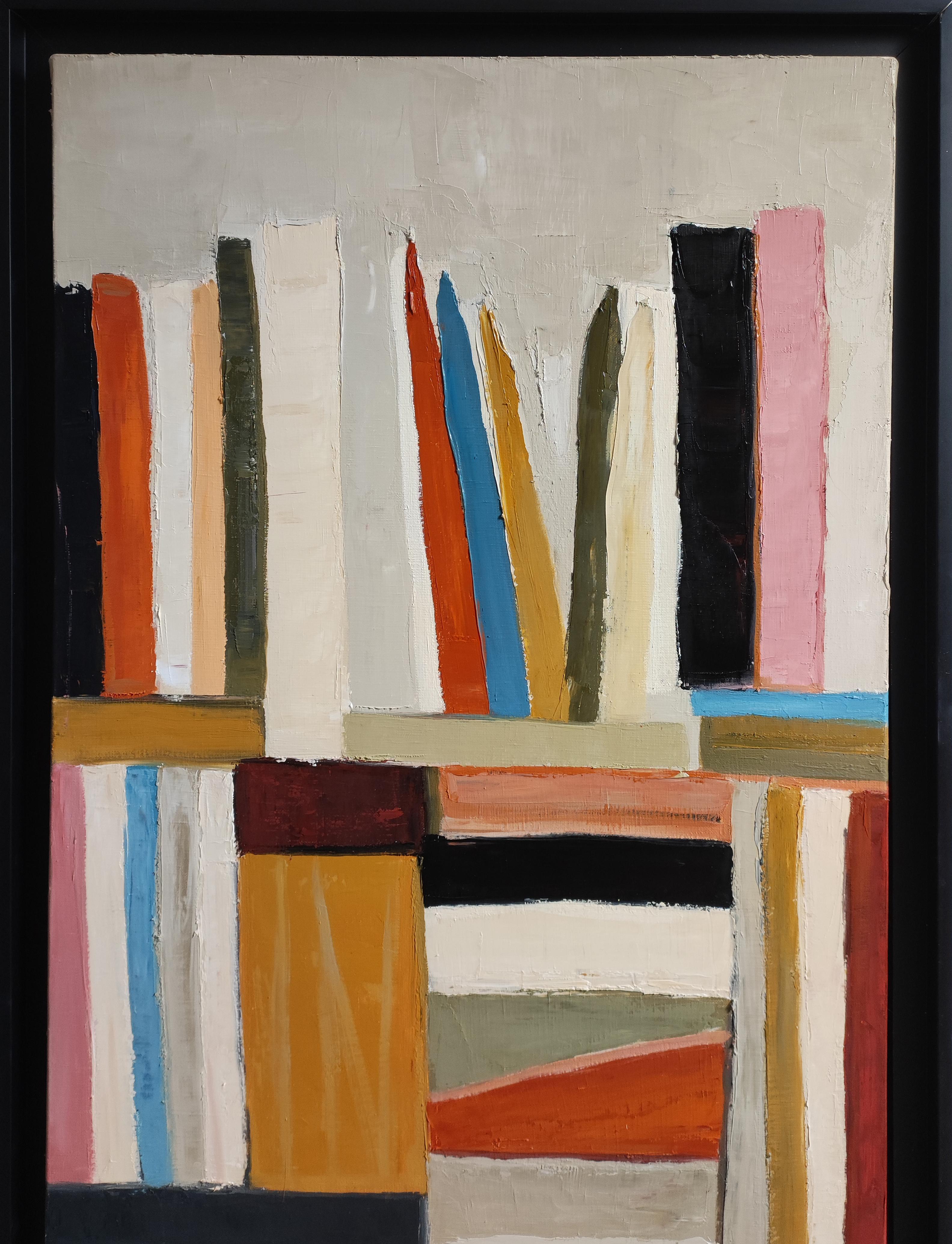 Palette de pensées, Astratto, Biblioteca nera, Espressionismo contemporaneo, Olio in vendita 4