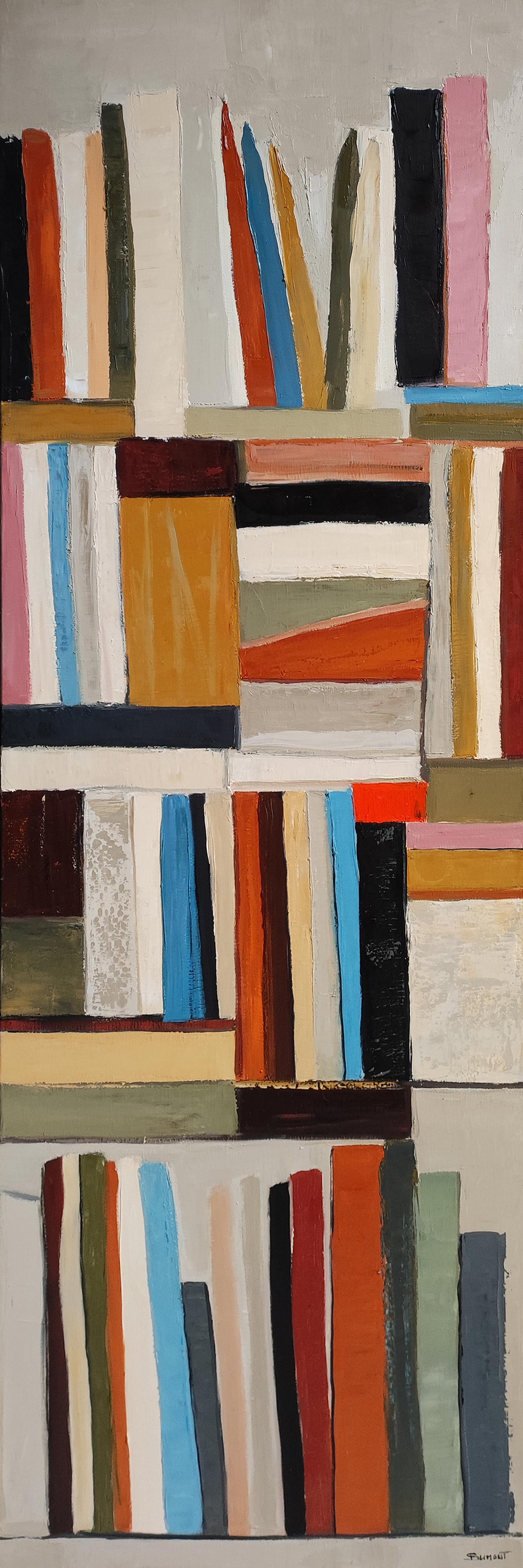 Palette de pensées, Abstract, Black Library, Expressionism Contemporary, Oil For Sale 8