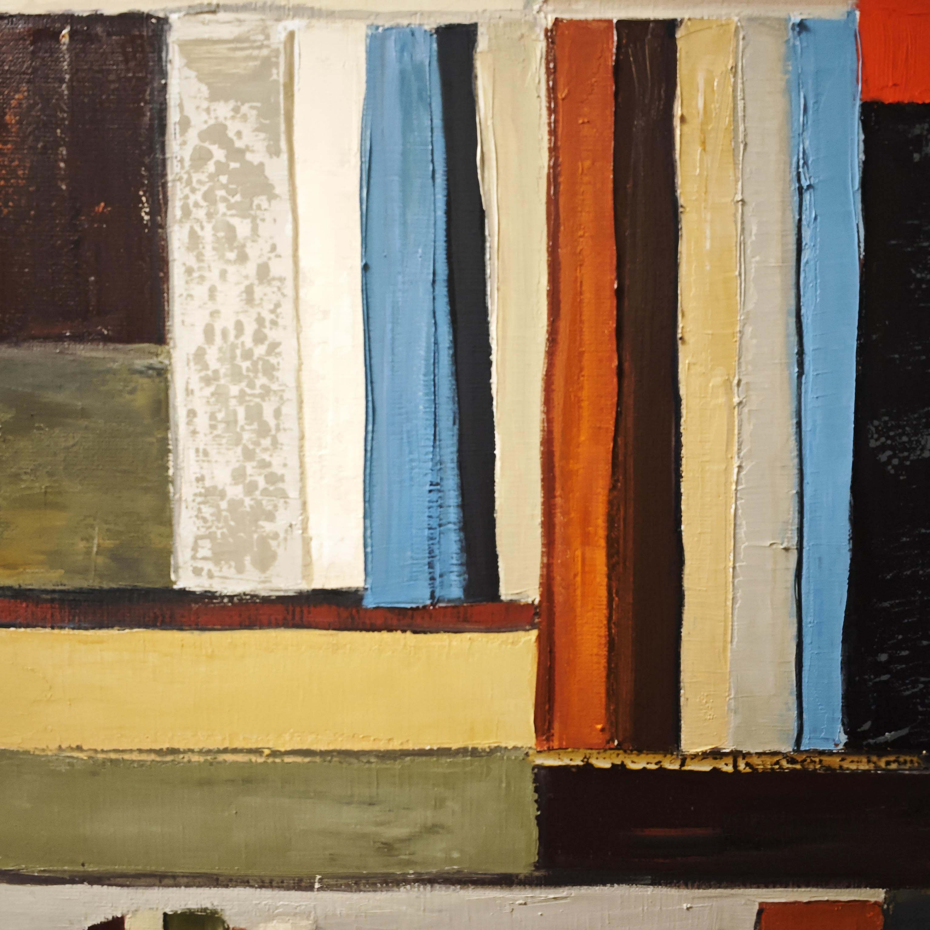 Palette de pensées, Astratto, Biblioteca nera, Espressionismo contemporaneo, Olio in vendita 5