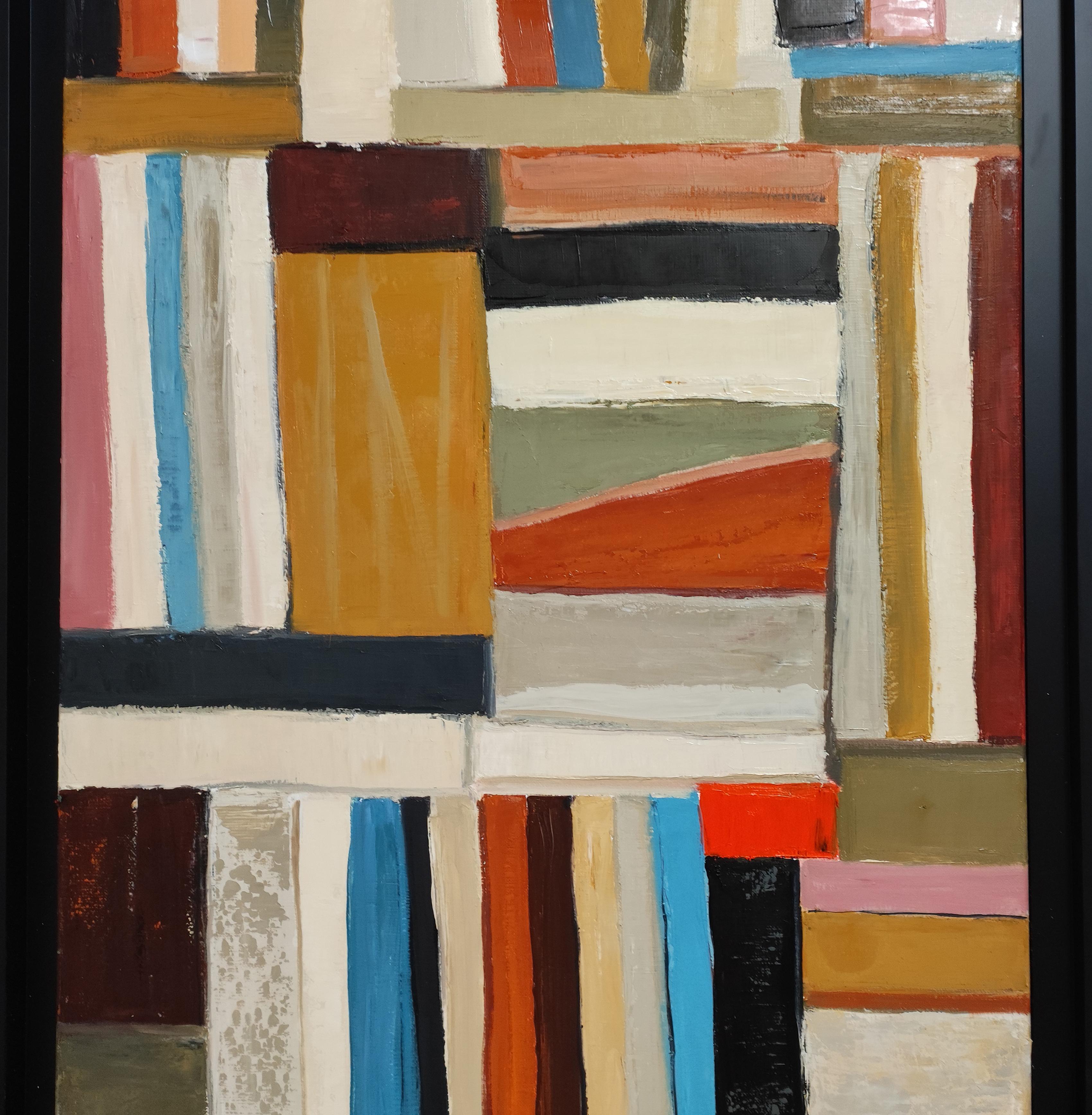 Palette de pensées, Astratto, Biblioteca nera, Espressionismo contemporaneo, Olio - Painting di SOPHIE DUMONT