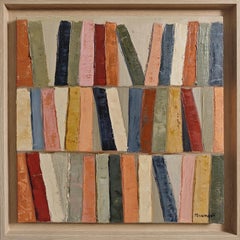 Partition coloree, Abstract Library, oil paint, Expressionism, Contemporary art