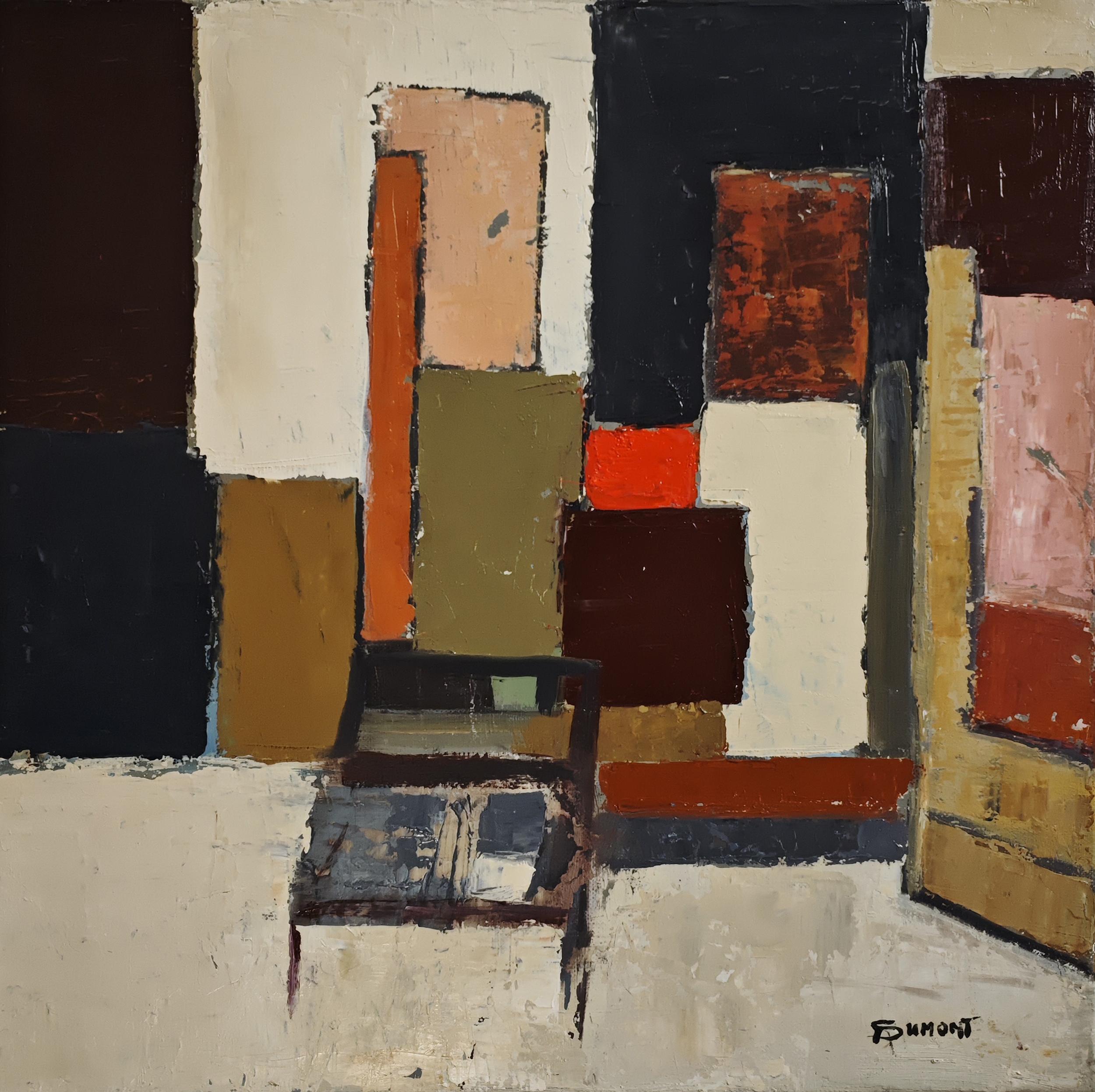 Partition interieure,  Still life, Abstract workshop oil, expressionism, french For Sale 1