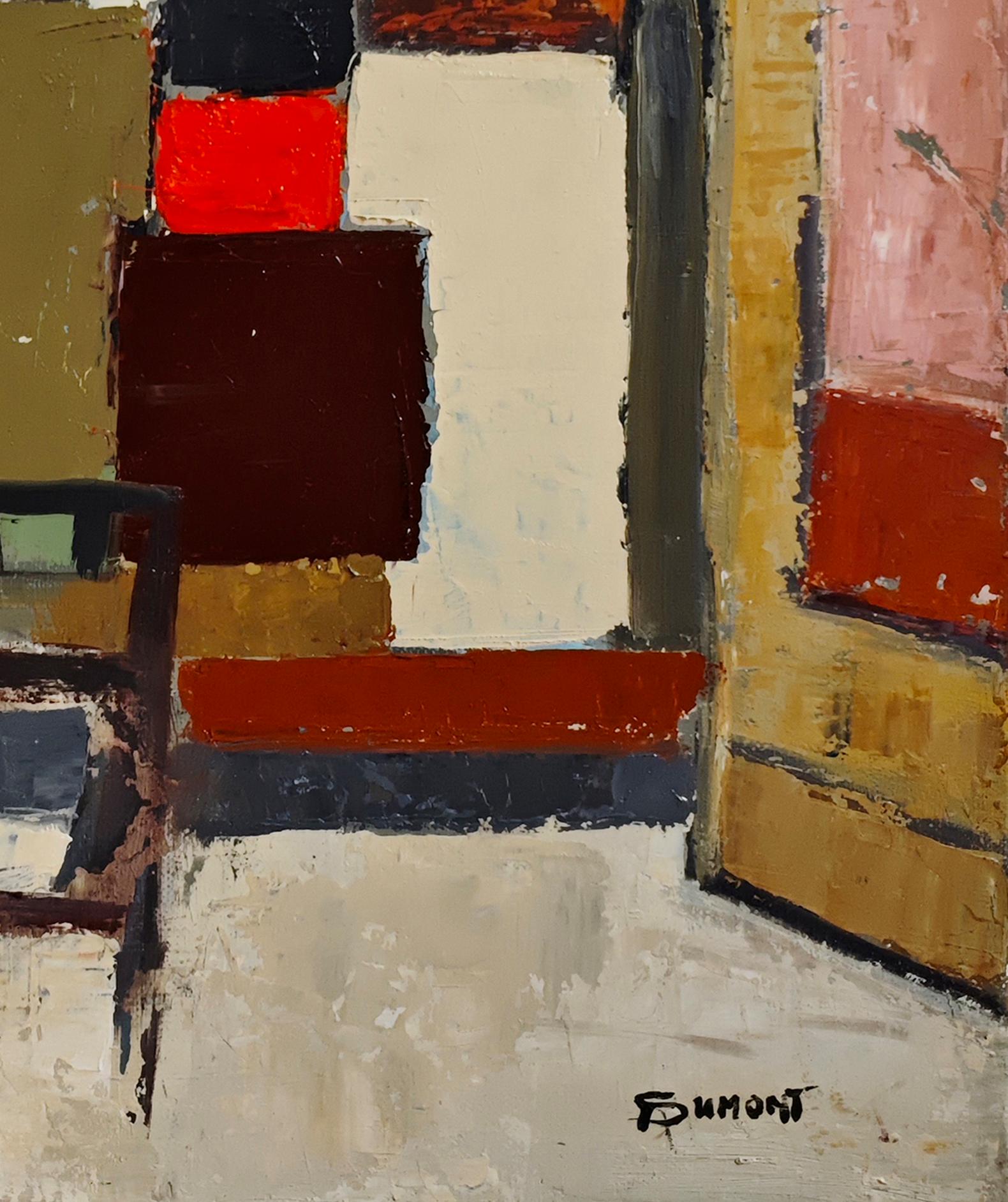 Partition interieure,  Still life, Abstract workshop oil, expressionism, french For Sale 3