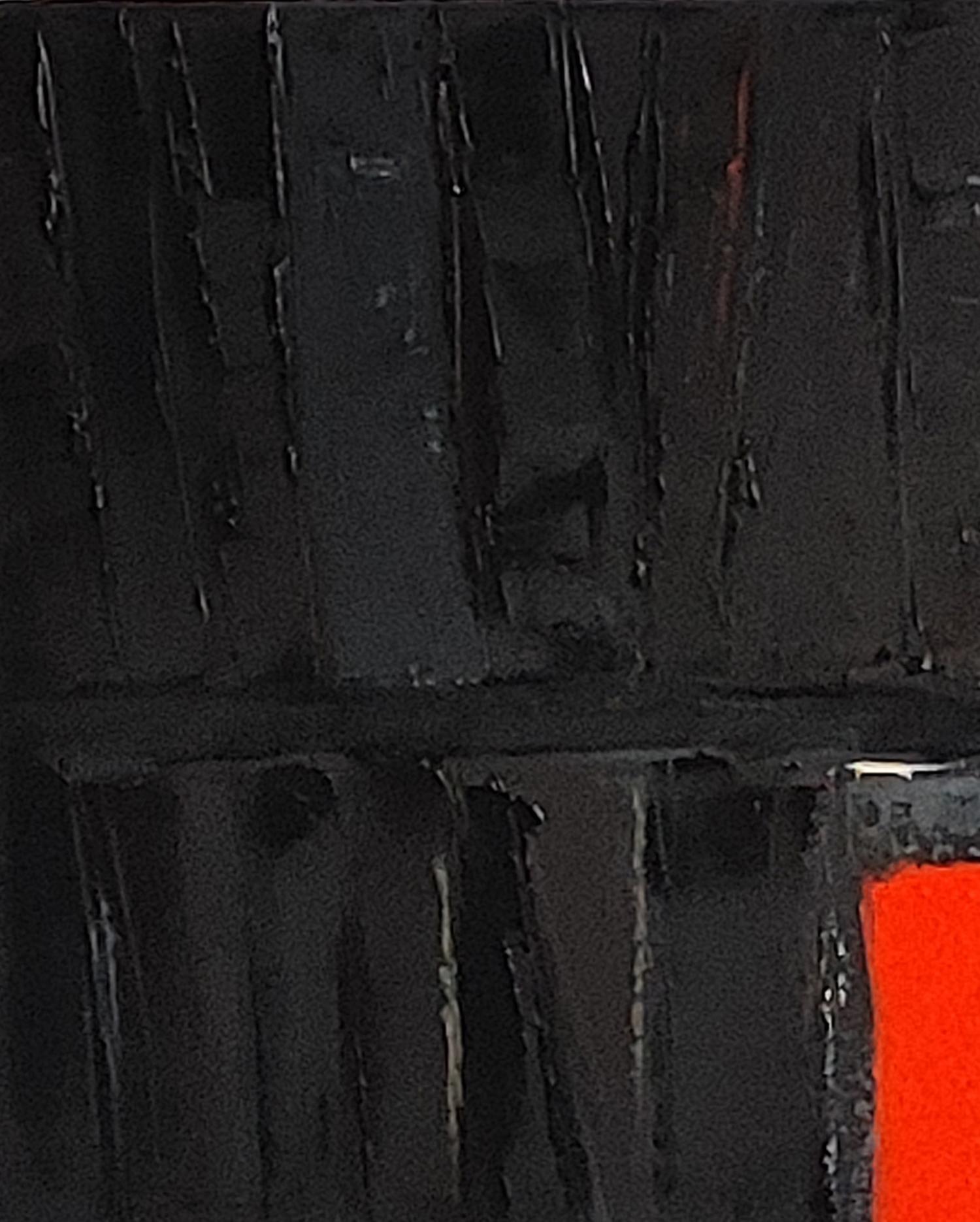 passion litteraire, oil, black red abstract; library, contempory art, minimalism For Sale 1