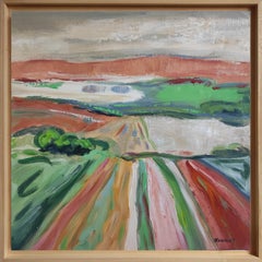 Pastoral palette Abstract Lanscape, Oil, Expressionism, French, Modern