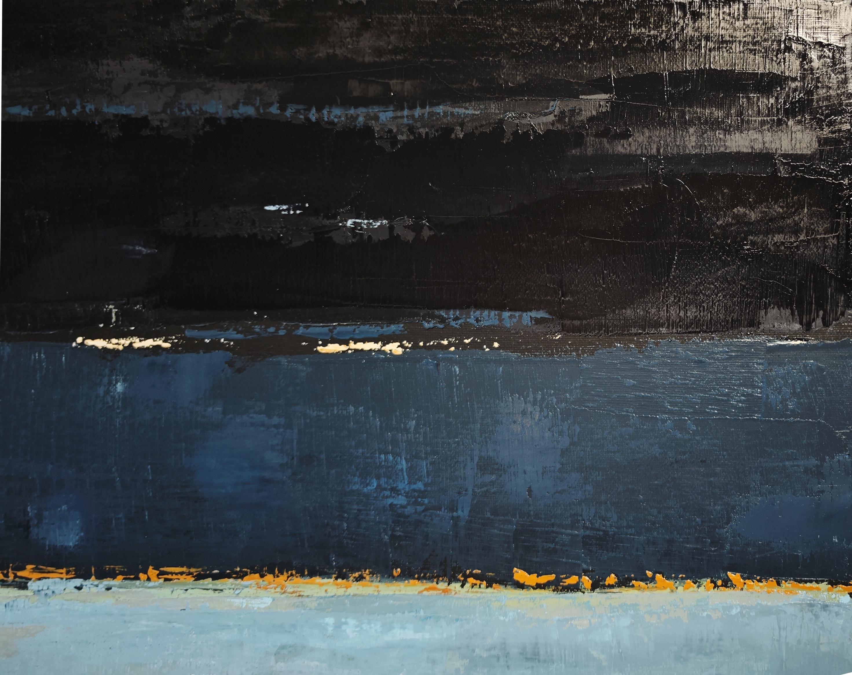 Paysage de l'âme, Abstrakte Landschaft, Contemporary, Modern,  Minimalismus, blau im Angebot 5