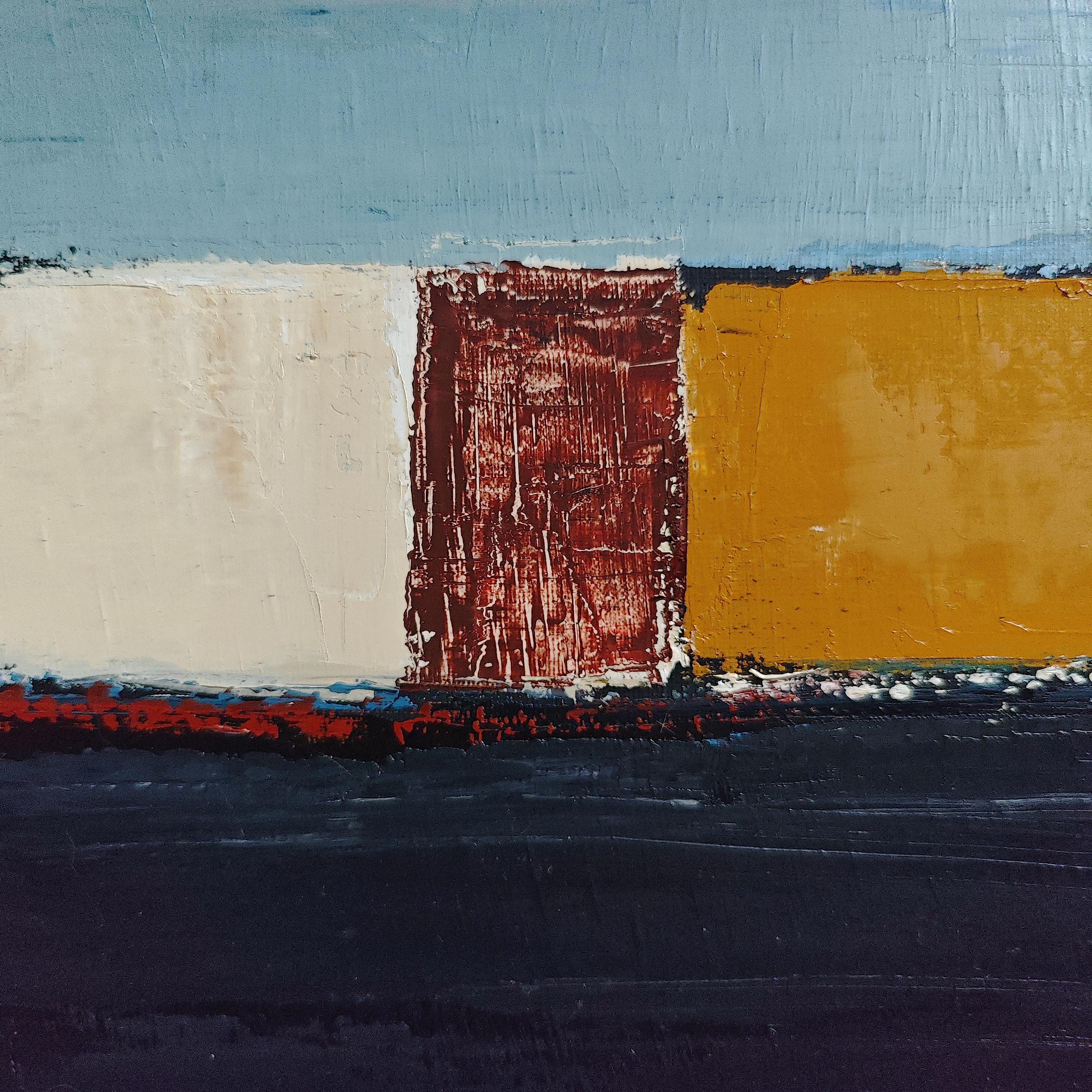 Paysage de l'âme, Paesaggio astratto, Contemporaneo, Moderno,  Minimalismo, blu in vendita 6