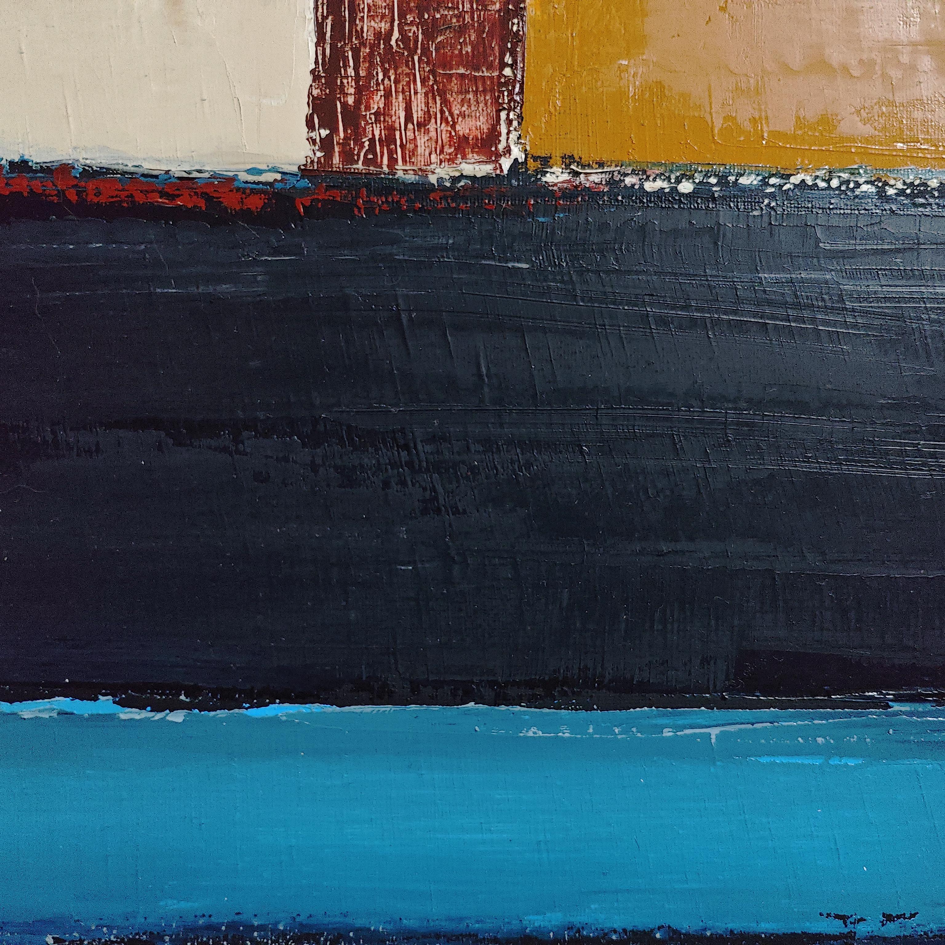 Paysage de l'âme, Paesaggio astratto, Contemporaneo, Moderno,  Minimalismo, blu in vendita 7