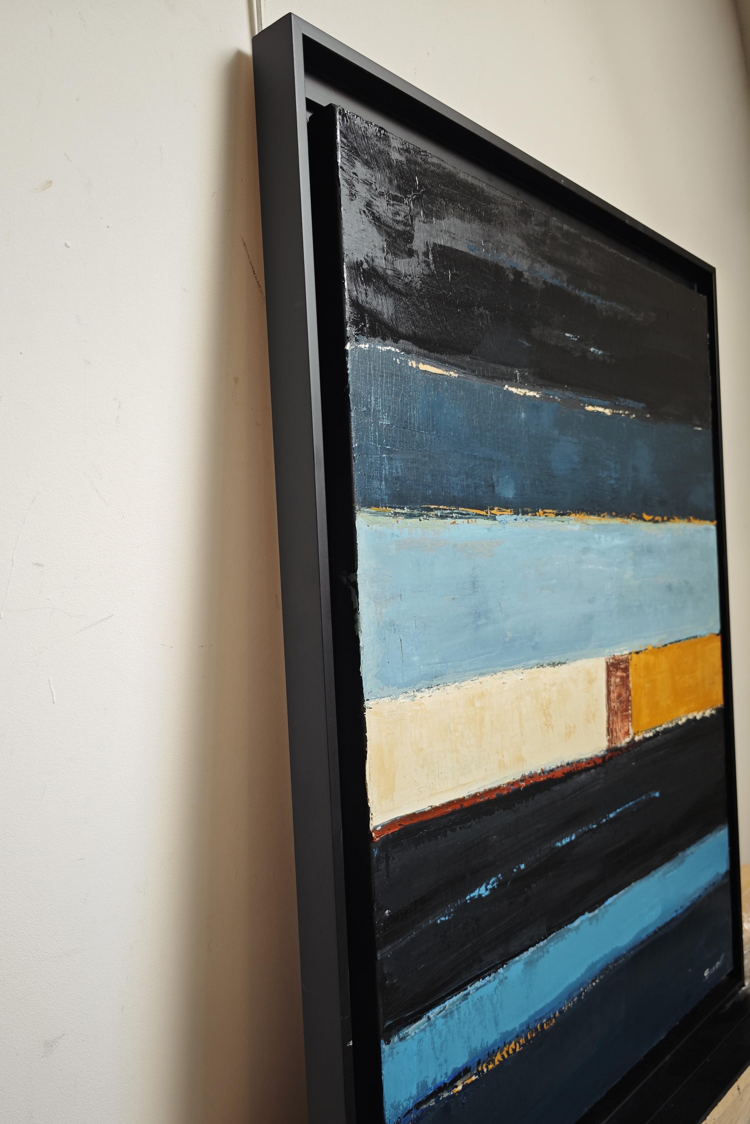 Paysage de l'âme, Abstrakte Landschaft, Contemporary, Modern,  Minimalismus, blau (Abstrakter Expressionismus), Painting, von SOPHIE DUMONT