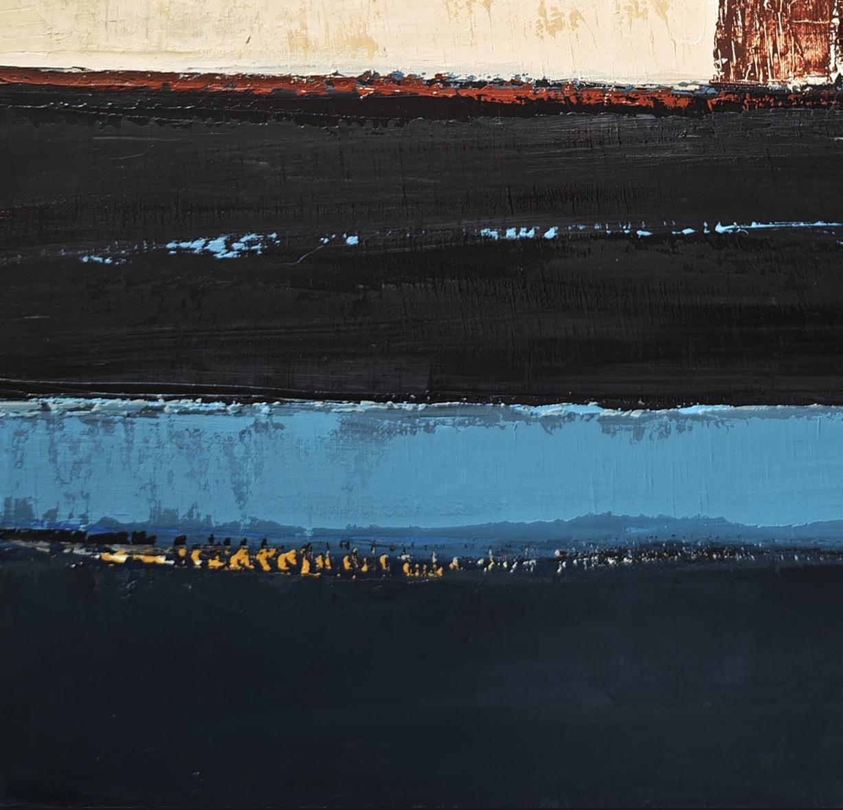 Paysage de l'âme, Abstrakte Landschaft, Contemporary, Modern,  Minimalismus, blau im Angebot 3