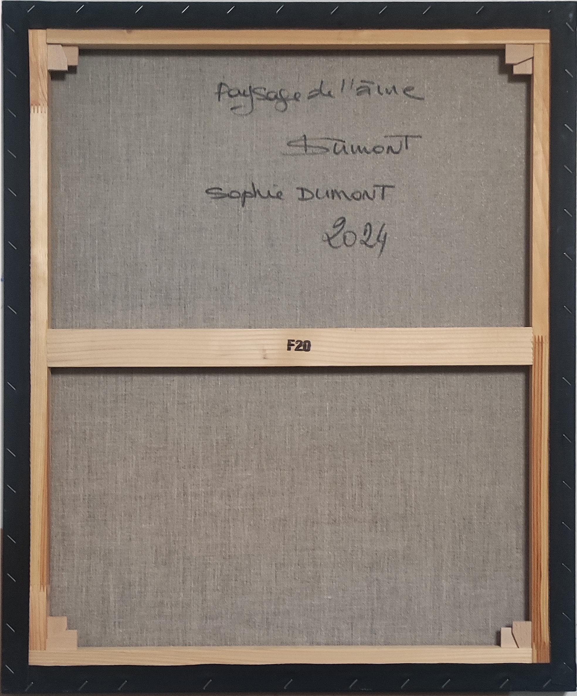 Paysage de l'âme, Paesaggio astratto, Contemporaneo, Moderno,  Minimalismo, blu in vendita 3