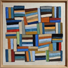 Pensees entrelacees- Grande biblioteca astratta - Olio su tela di lino -Contemporaneo