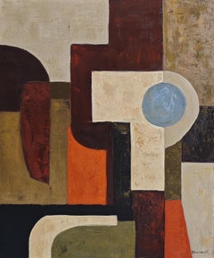 Point d'ancrage – Peinture géométrique abstraite contemporaine, architecture
