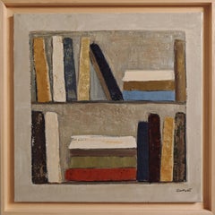 Point d'equilibre, Abstract Library, oil paint, Expressionism, Contemporary art