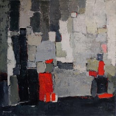 Present, Abstract painting, Oil on canvas, Expressionism, texture, french artist