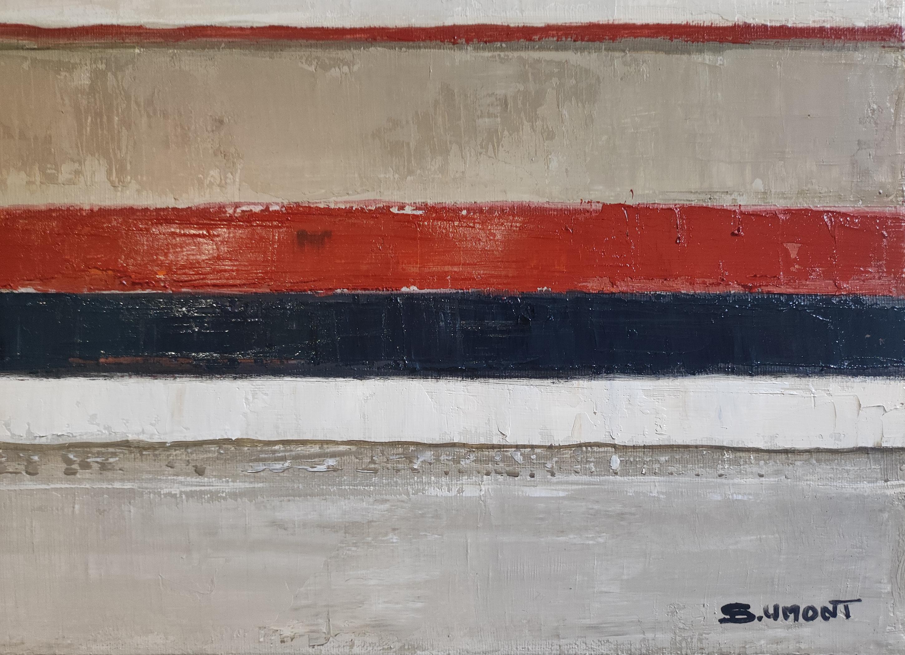 Contrasto tranquillo,  Astratto di campagna, Contemporaneo, Francese moderno, tela ad olio in vendita 1