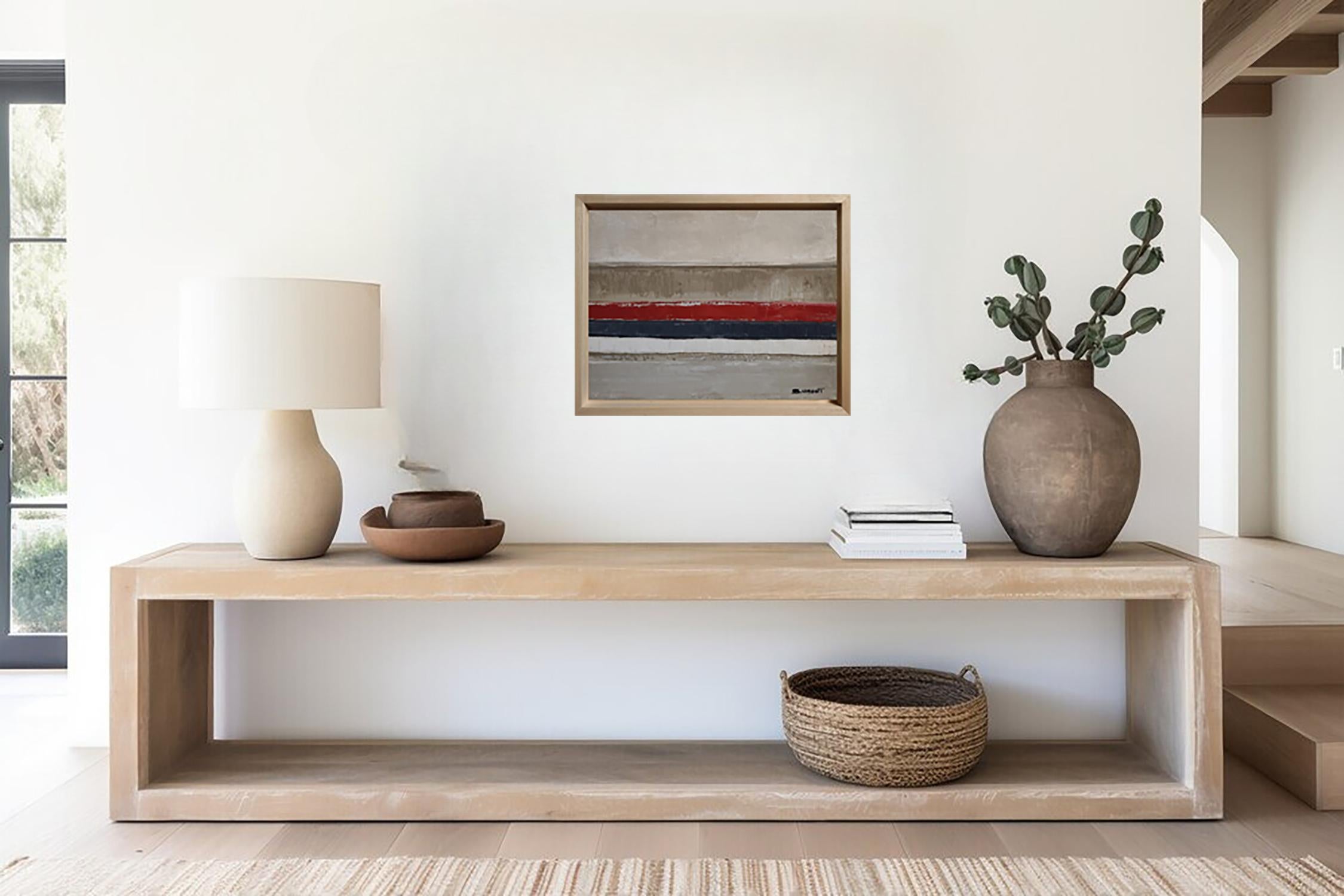 Contrasto tranquillo,  Astratto di campagna, Contemporaneo, Francese moderno, tela ad olio in vendita 3