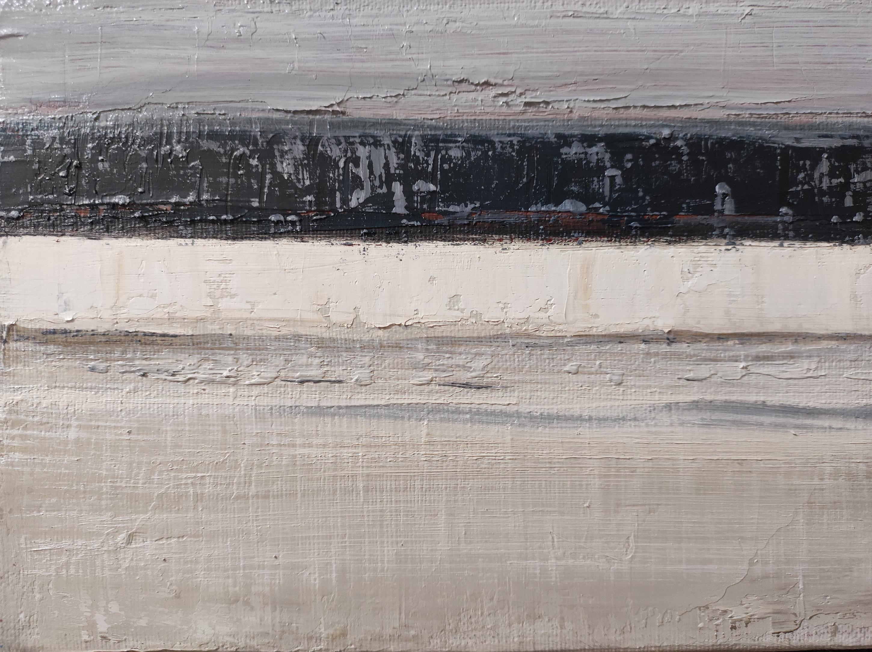 Quiet contrast,  Abstract Countryside, Contemporary, Modern French, oil canvas For Sale 2