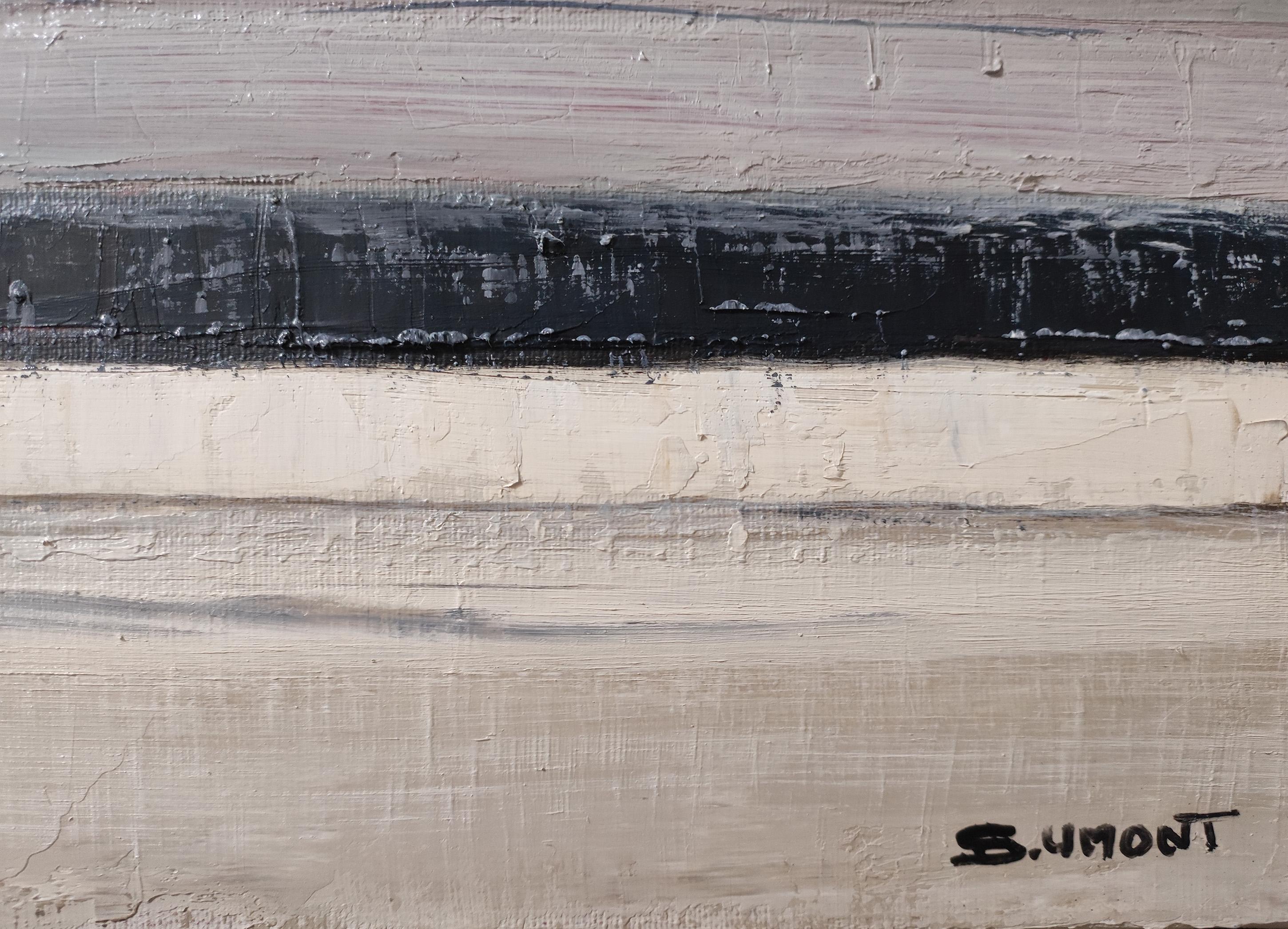 Quiet contrast,  Abstract Countryside, Contemporary, Modern French, oil canvas For Sale 3