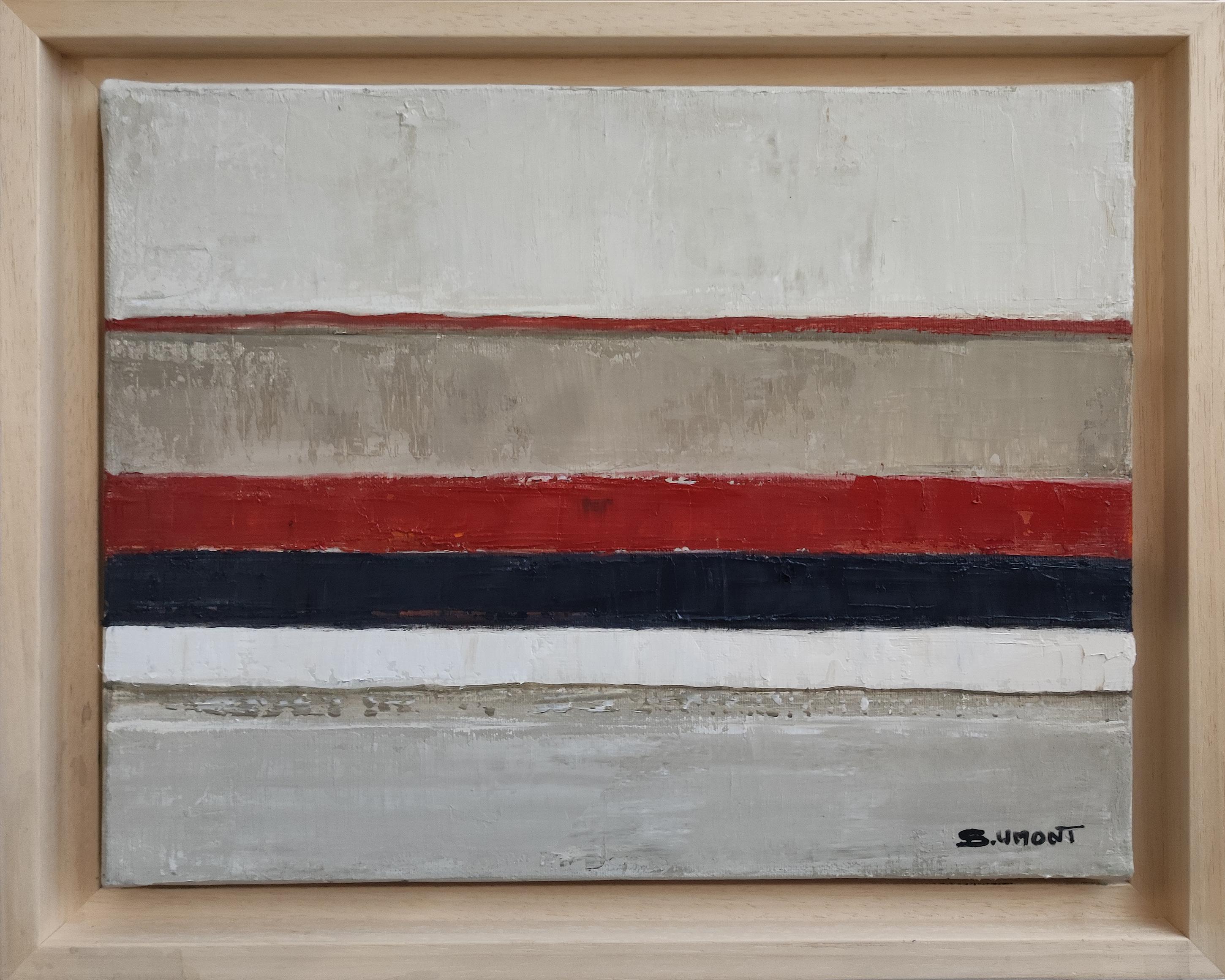 Contrasto tranquillo,  Astratto di campagna, Contemporaneo, Francese moderno, tela ad olio - Painting di SOPHIE DUMONT