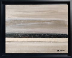 Quiet contrast,  Abstract Countryside, Contemporary, Modern French, oil canvas