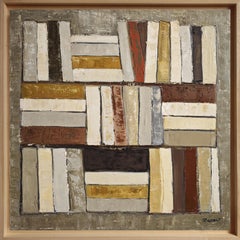 Quiet structure, Abstract Library, oil paint, Expressionism, Contemporary art