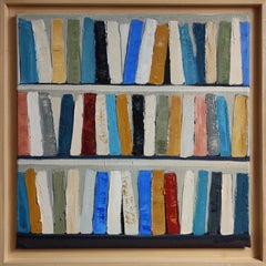Arcobaleno della conoscenza, Biblioteca astratta, colori, Geometrico, Contemporaneo, Olio