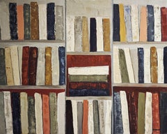 Reading Point, Contemporary textured Oil on Canvas, Abstract, Geometric art