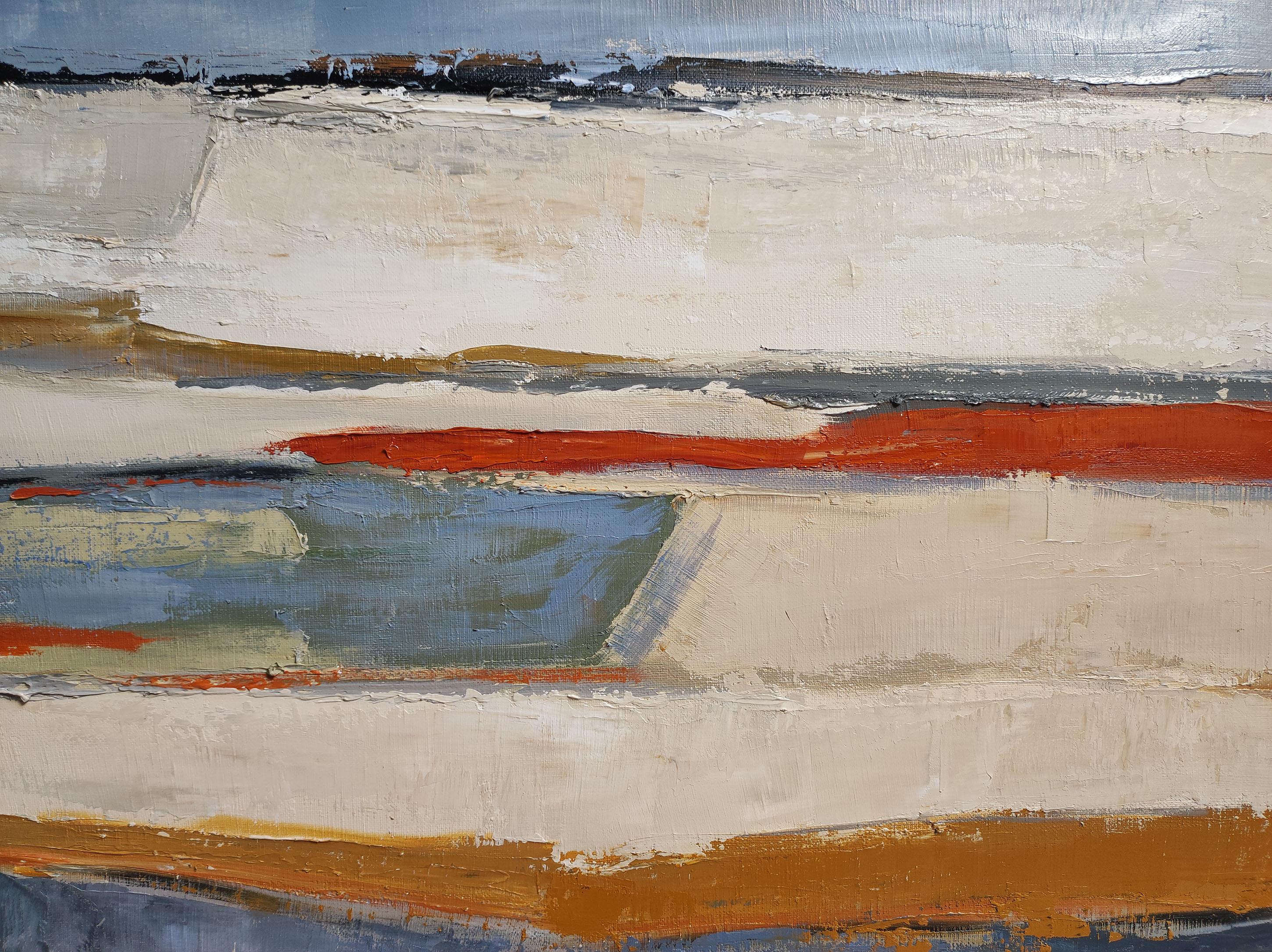 Reflets d'ailleurs Paesaggio astratto, Campagna, Contemporaneo, Moderno Francese in vendita 4