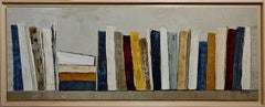 Reflexions littéraires, Bibliothèque abstraite, huile, Expressionnisme, Art contemporain