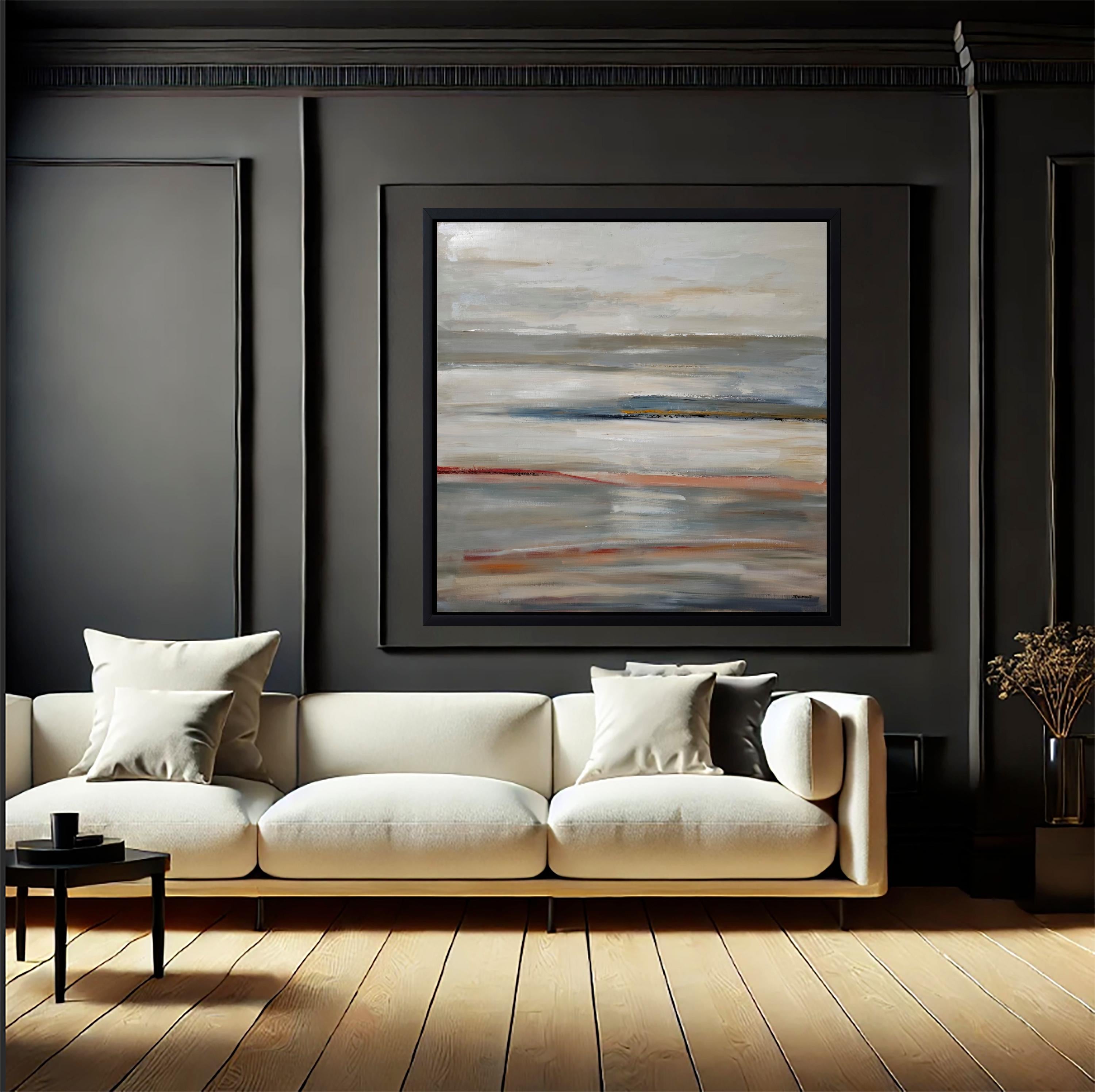 Refllets suspendus- Minimalismo abstracto, Pintura al óleo, Mar, Arte contemporáneo en venta 5