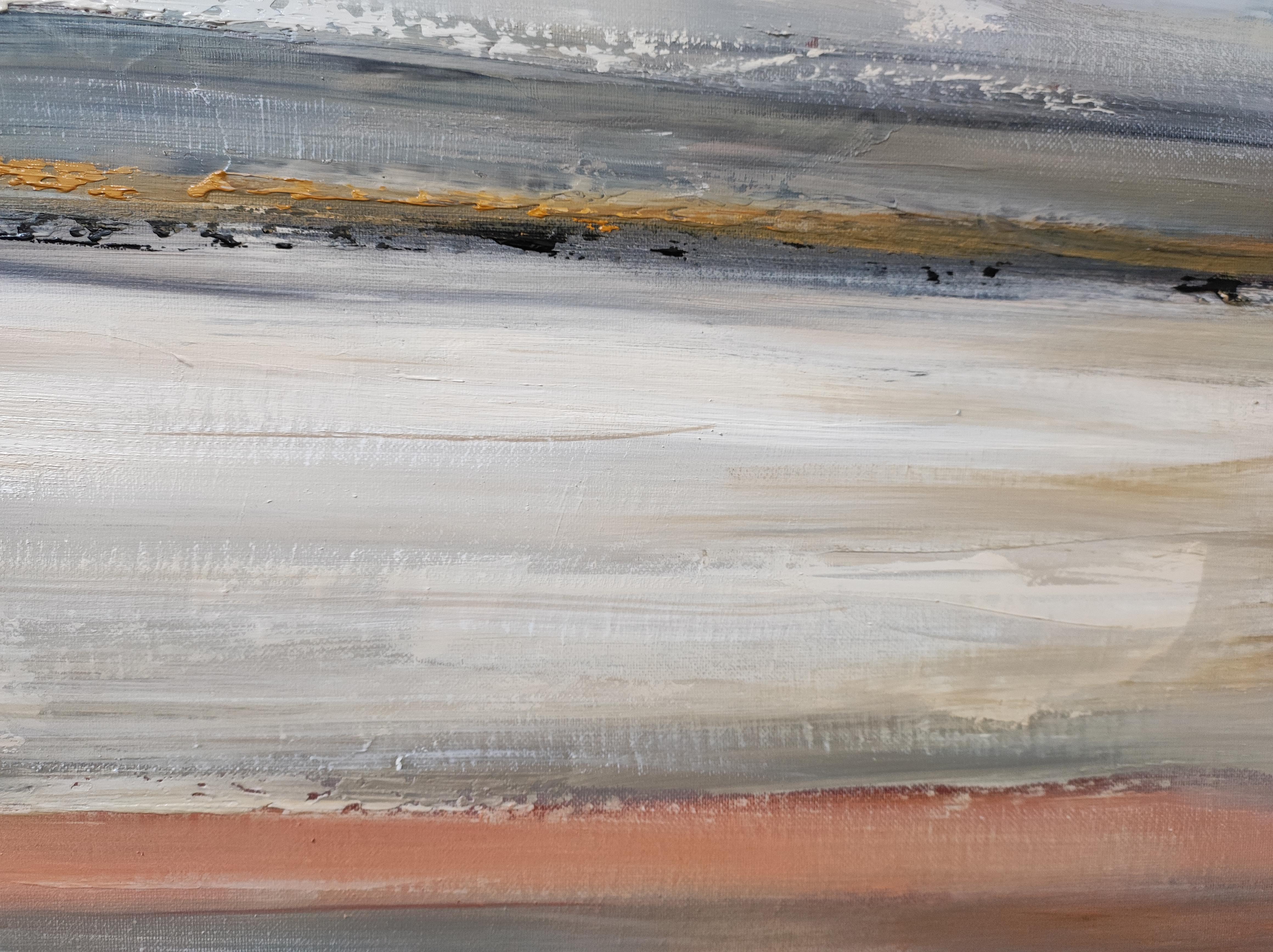Refllets suspendus- Minimalismo abstracto, Pintura al óleo, Mar, Arte contemporáneo en venta 4