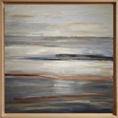 Refllets suspendus - Minimalismo astratto, Pittura a olio, Mare, Arte contemporanea