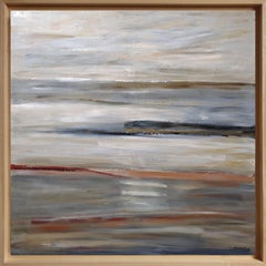 Refllets suspendus— Abstract Minimalism, Oil Painting, Seaside, Contemporary art