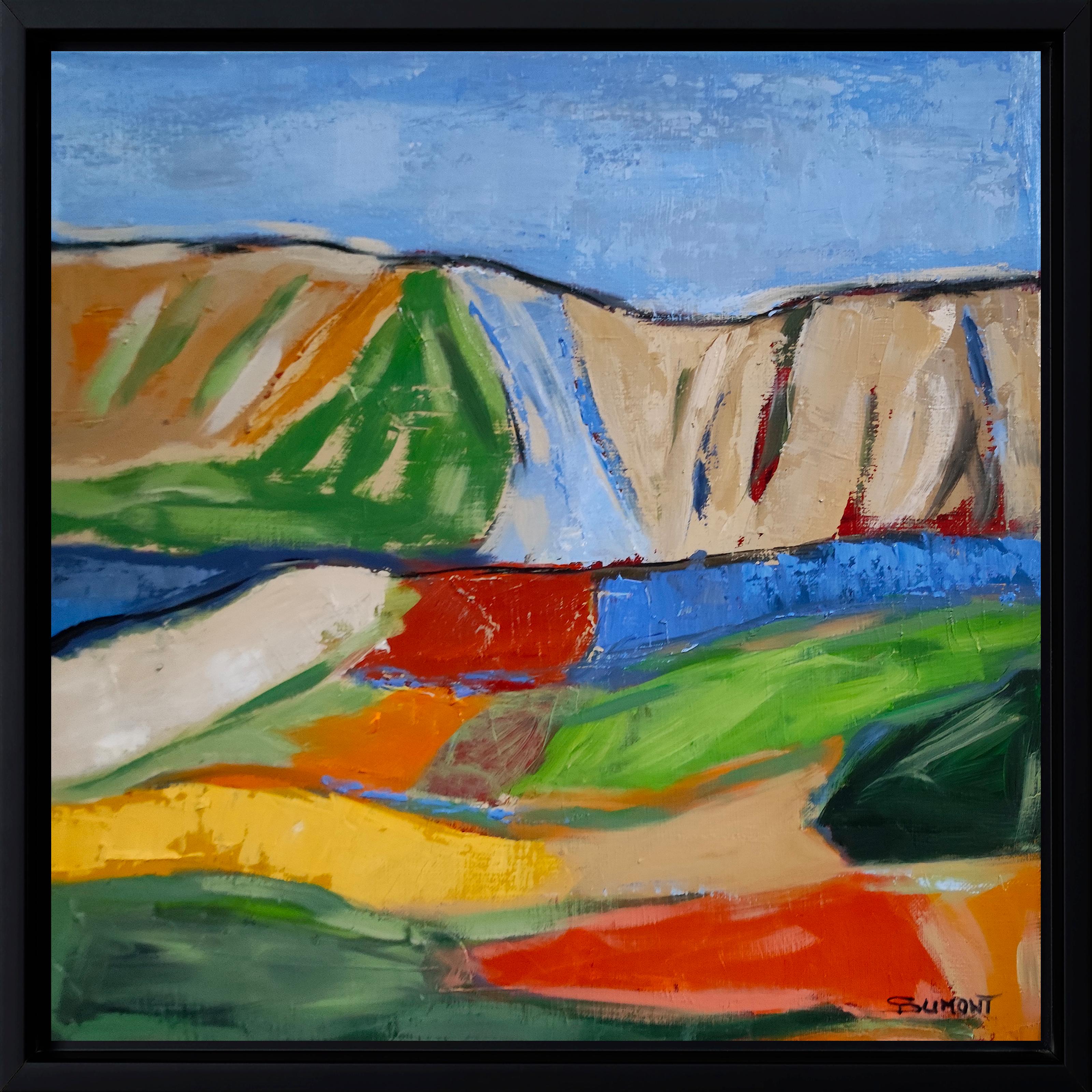Resonances paysageres, Paesaggio astratto, Campagna, Contemporaneo, Francese - Painting di SOPHIE DUMONT