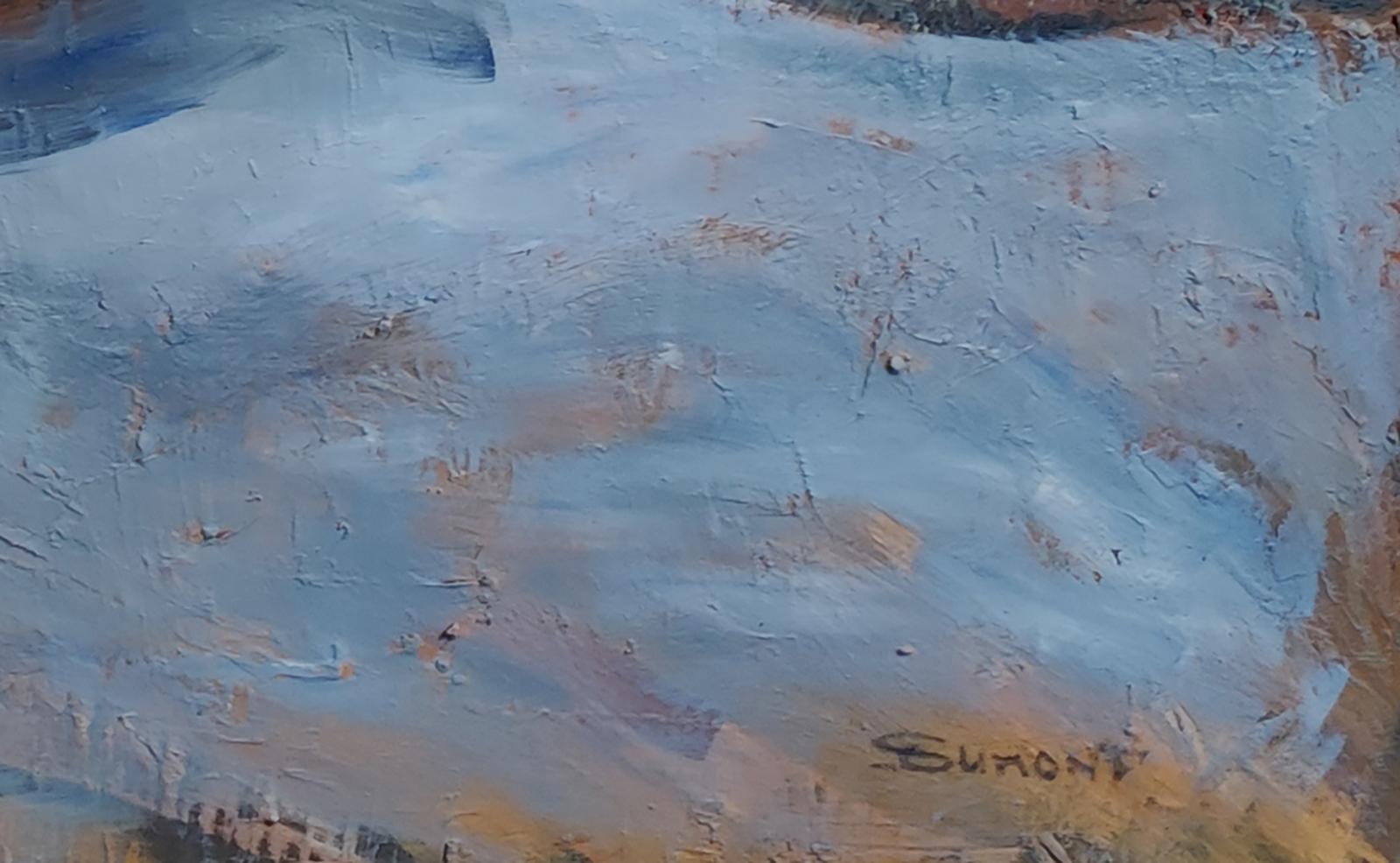 Rêveries, Mujer  desnudo, Óleo, figurativo, Expresionismo contemporáneo, Arte francés - Figurative Painting Gris de SOPHIE DUMONT