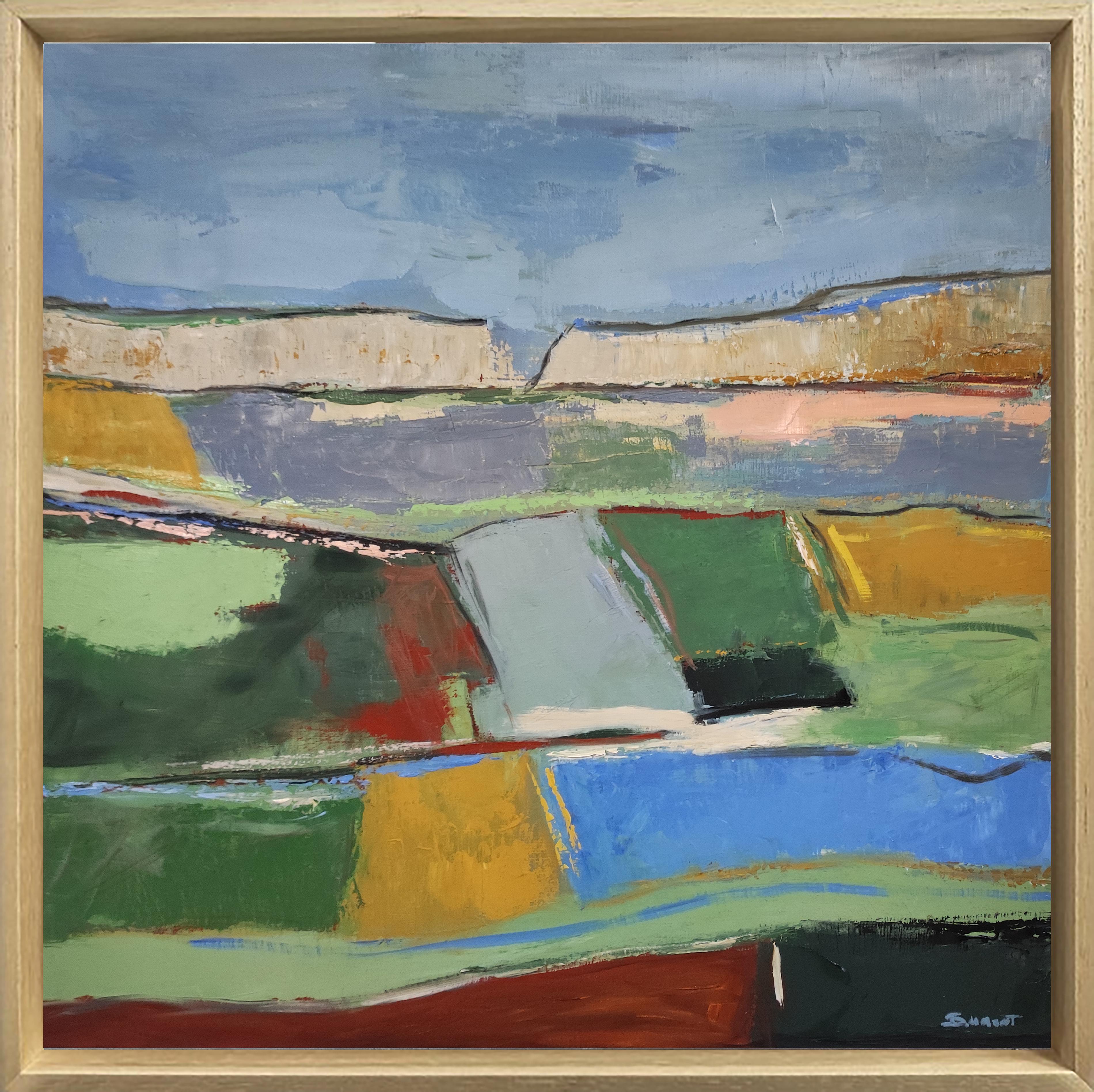 Rhapsodie colorée, paysage, huile sur toile, expressionnisme, multicolore, français - Painting de SOPHIE DUMONT