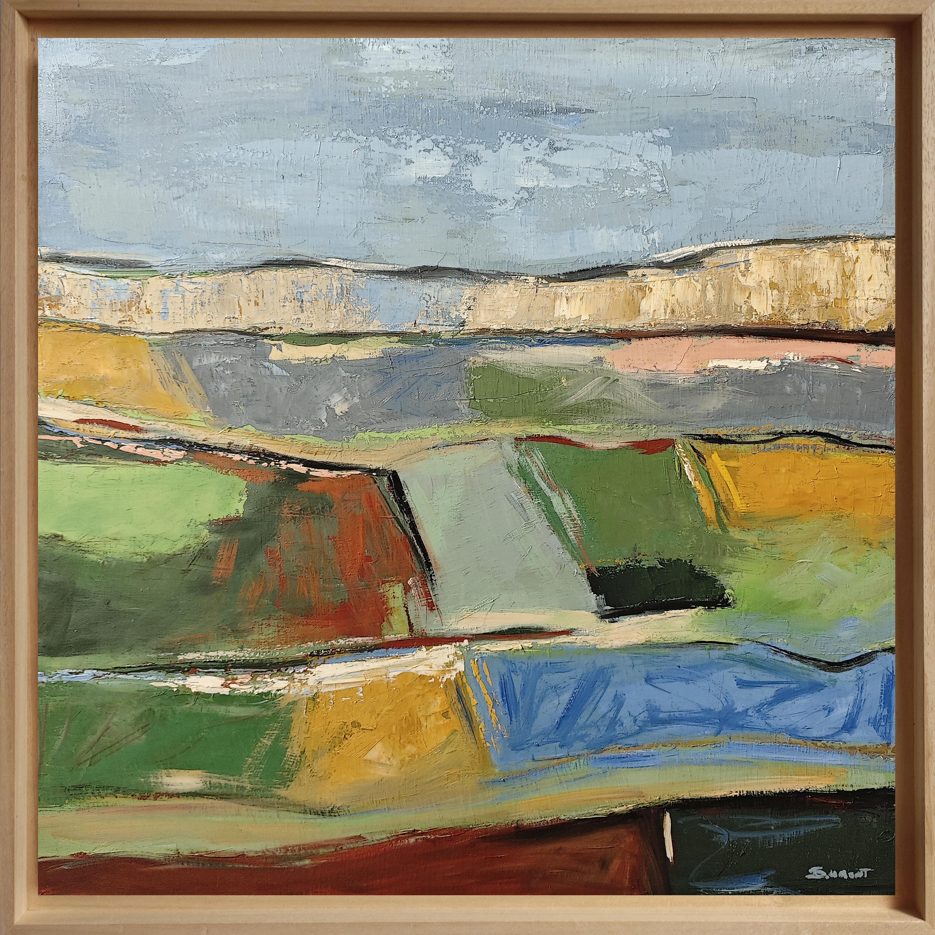 SOPHIE DUMONT Landscape Painting – Rhapsodie colorée, Landschaft, Öl auf Leinwand, Expressionismus, Multicolor, französisch