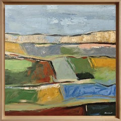 Rhapsodie colorée, landscape, oil on canva, expressionism, multicolor, french